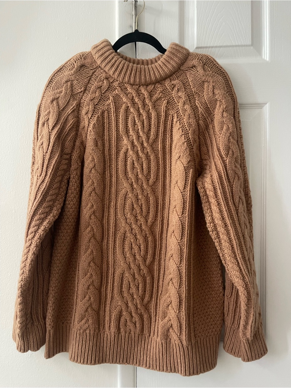 H&M Cable Knit Turtleneck Sweater - Camel
